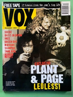 VOX December-1994 PAGE & PLANT Green Day Blondie Shampoo Cyndi Lauper Oasis INXS - Image 1 of 2