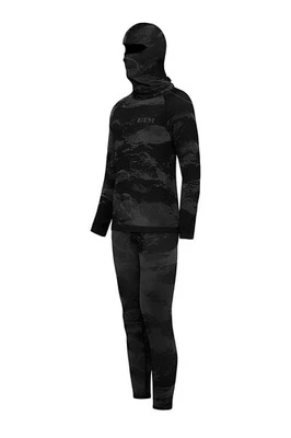 Men’s Thermals Top and Bottom Set - Men’s Long Johns with Ski Mask - Moisture... - Image 1 of 4