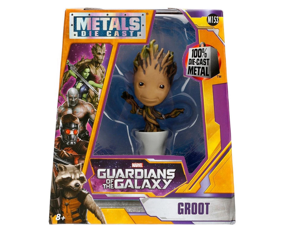 MARVEL GUARDIANES DE LA GALAXIA POTTED GROOT 4" METAL FUNDIDO FIGURA JADA M153 Foto 1 de 1