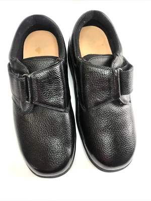 Orthofeet Broadway 510 X-Wide Black Leather Orthotic Comfort Shoes Men Size 8 - Изображение 1 из 4