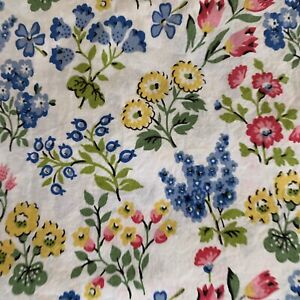 Vermont Country Store Bright Floral QUEEN Sheet Set PINK BLUE VIBRANT  Portugal