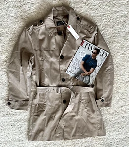 Esprit Trenchcoat Herren Mantel braun caramel Gr. 50 L Kurzmantel Gürtel Neu 99€ - Bild 1 von 19