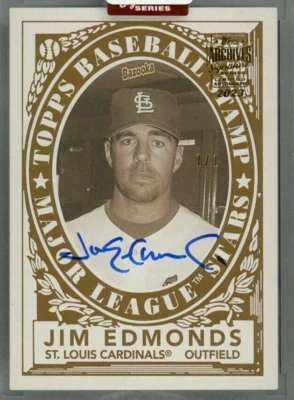 2023 Topps Archives Signature Series Jim Edmonds 1/1 Buyback Auto - Image 1 of 2