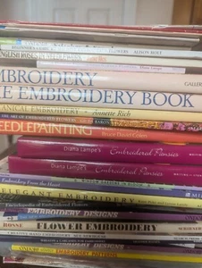 books about techniques and patterns for embroidery flowers floral - Picture 1 of 40