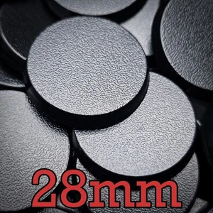 28mm Round Bases For Wargaming Plastic Miniature Tabletop Base Plain New - Picture 1 of 17