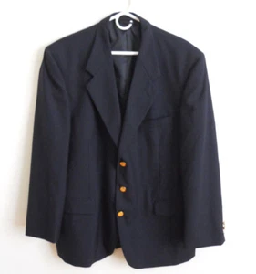 Enrico Cipriani dunkelblau Blazer 46R goldfarbene Knöpfe Wolle EUC 3 Knöpfe - Bild 1 von 12
