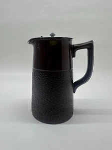 Vintage Gibson’s Brown Ceramic Syrup Pitcher With Lid - Picture 1 of 6