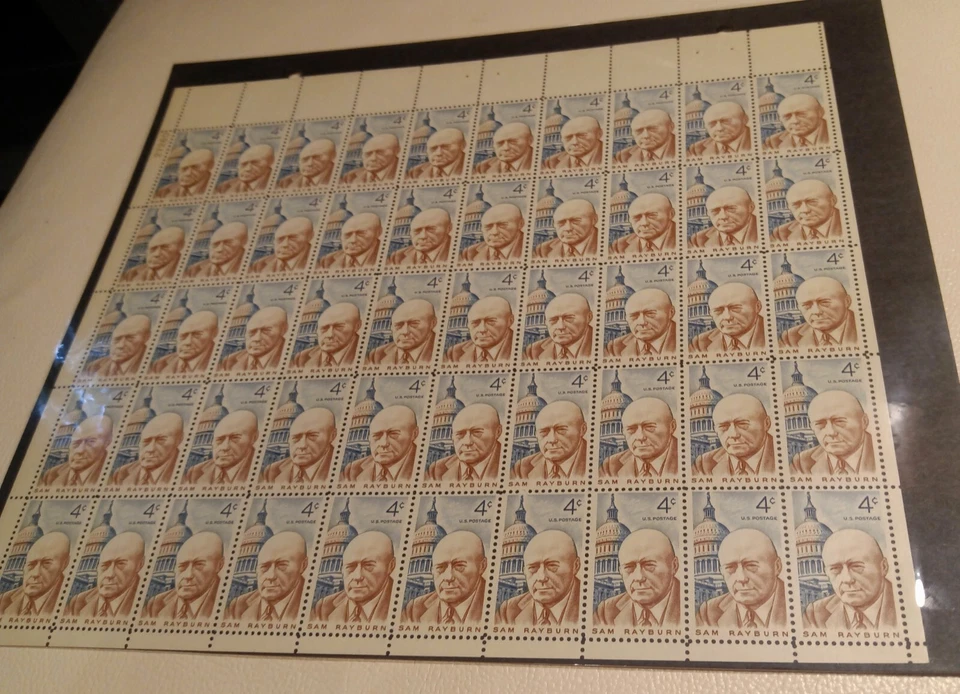 Scott #1202, Sam Rayburn, MNH, FDC, 4c, Full Sheet of 50 - Image 1 of 2