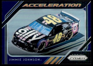 2019 Panini Prizm Prizms Blue #52 Jimmie Johnson ACC /75
