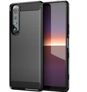 COQUE ETUI HOUSSE EN SILICONE ANTICHOC FIBRE DE CARBONE Pour SONY XPERIA 1 III - Photo 1 sur 7