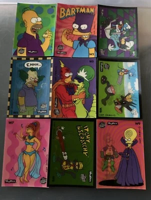 1994 Skybox The Simpsons Series 2 Wiggle 9 Card Complete Set W1-W9 N/Mint - Image 1 of 2