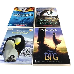 Lot of 4 Paperbacks Sink or Swim BFG Heart of a Dolphin Antartica Scholastic - Imagen 1 de 6