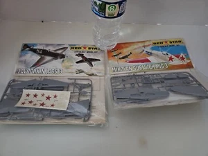 Lote de 2 caza ruso estrella roja Lavochkin Lagg 3 Mikoyan Gurevich Mig 3 3 1/72 - Imagen 1 de 6