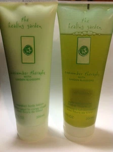 THE HEALING GARDEN CUCUMBER THERAPHY SET SHOWER GEL & BODY LOTION 7.0 OZ EACH. - Picture 1 of 3