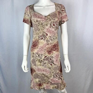 Etuikleid Vintage 90er Studio C Plus 18 beige rosa Paisleymuster - Bild 1 von 8