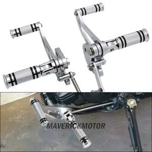 Chrome Forward Controls Foot Pegs For Yamaha V-Star XVS 650 400 XVS650A XVS650AT - Picture 1 of 11
