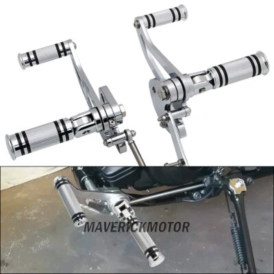 Chrome Forward Controls Foot Pegs For Yamaha V-Star XVS 650 400 XVS650A XVS650AT - Image 1 of 4