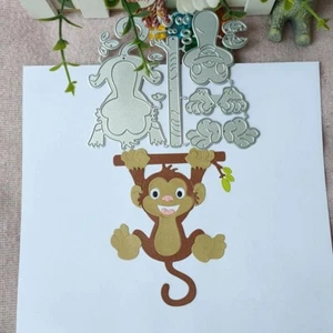 Animals Monkeys Metal Cutting Dies Stencil Scrapbooking Paper Craft Card Making - Picture 1 of 2