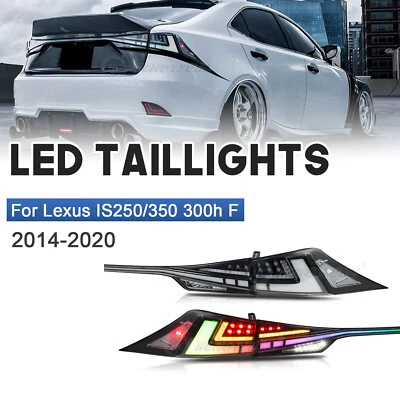RGB LED Tail Light For Lexus IS250 300h 350 F 2014-2020 Clear Start Up Animation Foto 1 de 4