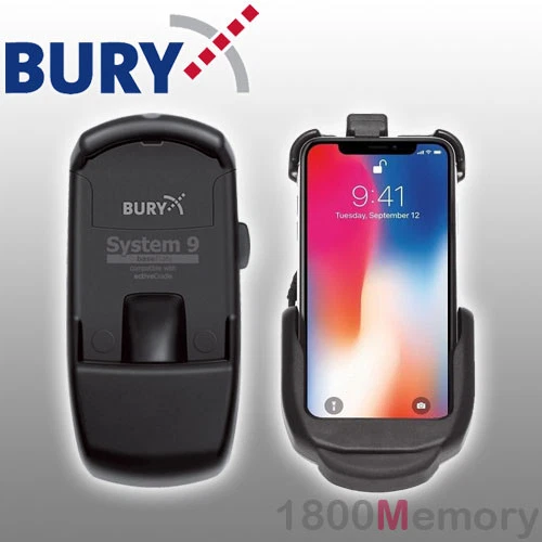 Bury S9 System 9 Active Cradle + Base Plate Car Kit Charger f iPhone X Xs 11 Pro - Image 1 of 1