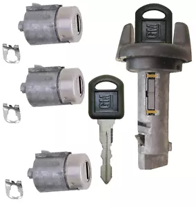 GM OEM Ignition Key Switch Lock Cylinder & Door & Rear Lock Tumbler Set 2 Keys - Bild 1 von 3