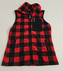 CHAPS Sport Buffalo Check Sweater Vest with Zipper Pocket Great Condition Size S - Picture 1 of 2