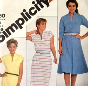 Vintage ungeschnitten Simplicity 5444 Schnittmuster Stretch Strick Pullover T-Shirt Kleid 34" 12 - Bild 1 von 4