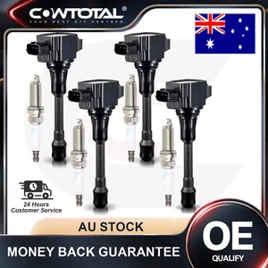4x Ignition Coil & 4 Spark Plugs for Nissan X-Trail T31 Dualis J10 Tiida Pulsar - Picture 1 of 9