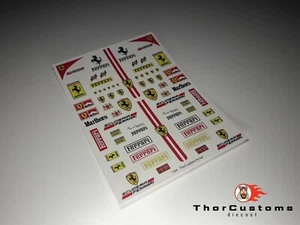 Ferrari, for Hot Wheels, Matchbox - Water-Slide Decals clear 1/64 scale - Picture 1 of 2