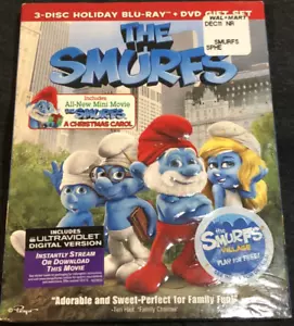 The Smurfs Movie 3-Disc BLU-RAY & DVD w/ Slip Cover NEW SEALED - Picture 1 of 1
