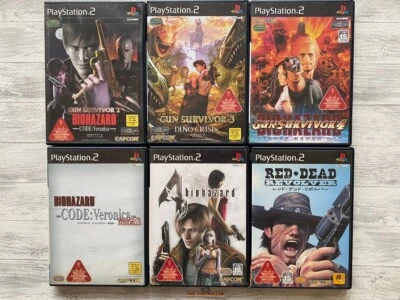 SONY PS2 Gun Survivor 2 3 4 & Resident Evil Code Veronica 4 & Red Dead Revolver - Image 1 of 4