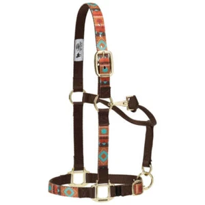 ¡Nuevo! Tejedor Cuero Ajustable DISEÑOS PATEADOS HALTER CABALLO 7 Colores, 3 Tamaños - Imagen 1 de 28