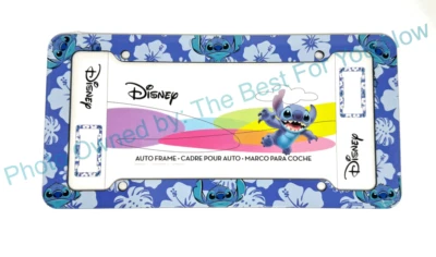 Marco de matrícula Disney Lilo and Stitch etiqueta automática universal 12,5" x 6" Foto 1 de 4