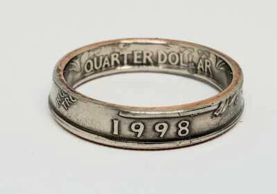 BIRTH YEAR handmade coin ring size 4-12 1965 - 98  THIN BAND What is your year ? - Image 1 of 3