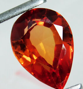 5.7 Cts  Pear Forever Outstanding Orange Spinel Treated Rare Gems Certified 