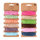  2 Sets Colored Twine Thread Cord Multi- Braided Card Installed
