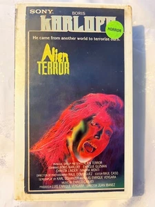 Alien Terror VHS Sony Parasol Group 1986 Boris Karloff  Vintage Horror Tested - Foto 1 di 4