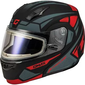 MD-04S Sector Snow Helmet w/Electric Shield - Matte Black/Red - Medium M4043155 - Picture 1 of 7