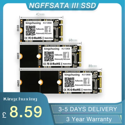 Kingchuxing 2TB 1TB 512GB 256GB M.2 NGFF SATA III 2260 2242 2280 SSD PC Laptop - Image 1 of 4