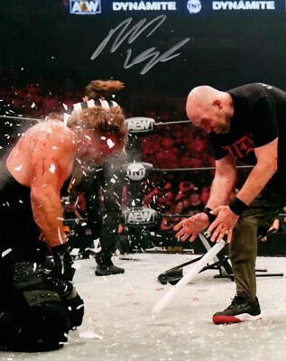 Nick Gage AEW Signed 8x10 Pro Wrestling Promo Photo Wrestler GCW Chris Jericho 5 - Image 1 of 4
