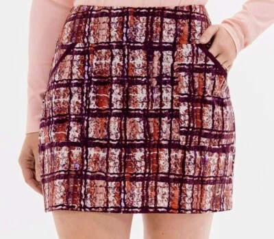Foray Golf Women’s Purple Boucle Plaid Designer Athletic Skirt Skort Sz XS - Image 1 of 4