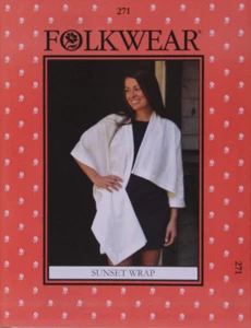 Folkwear Sunset Wrap #271 One-Arm Wrap Shawl Sewing Pattern Only folkwear271 - Picture 1 of 3