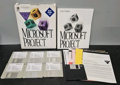 Windows Microsoft Project v4.0 Vintage Software 3.5" DISKETTES *Untested As-Is* - Image 1 of 4