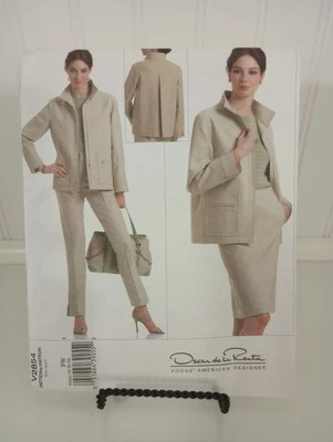 VOGUE Oscar de la Renta шитье узор FW 18 20 22 UNCUT V2854 куртка брюки - Изображение 1 из 2