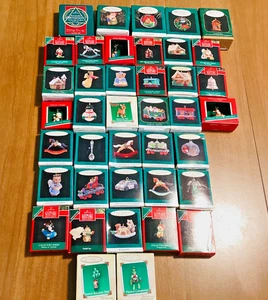 Lot (40) Hallmark Keepsakes-Y2K-Miniature Ornaments~Original Box-1980-90’s - Picture 1 of 8