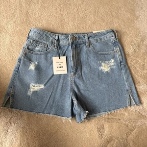 River Island Annie Ladies Blue Denim Shorts Size 12 New - Picture 1 of 9