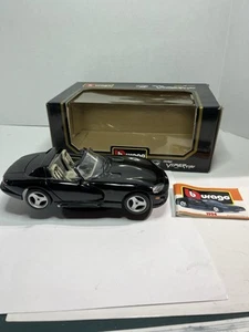 BURAGO Diamonds 1:18 Die-Cast Metal Black 1993 Dodge Viper RT/10 M - Picture 1 of 6