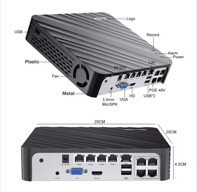 POE NVR 40S08HE-POE Security Camera System Read Desc. - Image 1 of 4