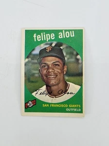 Vintage 1959 Topps Baseball Felipe Alou #102 Rookie RC San Francisco Giants RARE - Picture 1 of 3