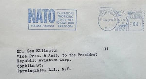 US Aircraft Thematic Meter Cover(221) +1959 AIA Aerospace Industrial Assn +NATO - Picture 1 of 3